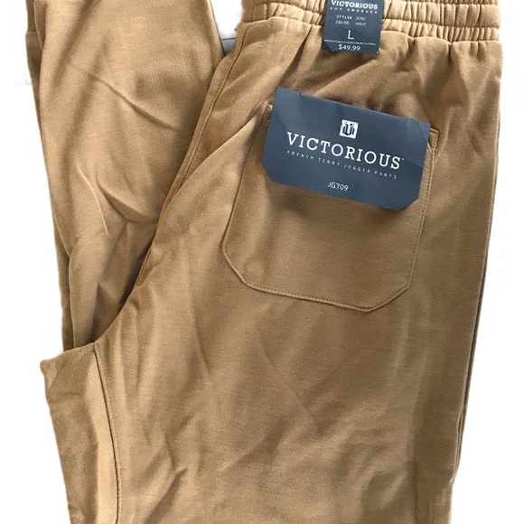 Men’s Wheat color jogger sweatpants NWT - Picture 3 of 3
